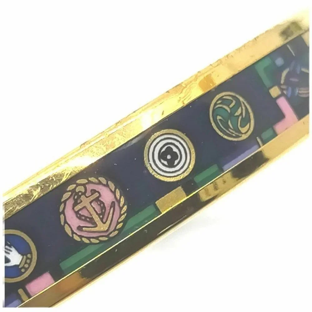 Hermès Enamel Bangle Bracelet Cuff 861195
